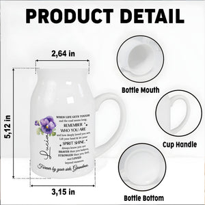 When Life Gets Tough, Remember Who You Are, Flowers - Personalized Ceramic Flower Vase