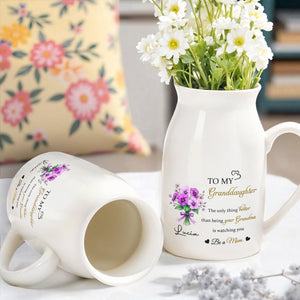 To My Granddaughter, The Only Thing Better Than Being Your Grandma, Flowers - Personalized Ceramic Flower Vase