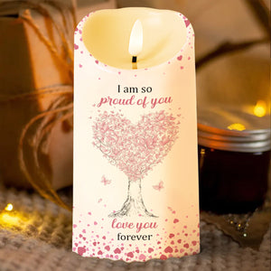 To My Granddaughter, Proud and Loving Message - Personalized Custom LED Candle - GDT399_LECA