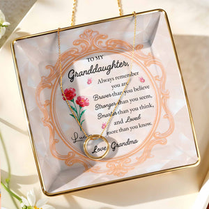 Always Remember You Are Braver, Smarter, Loved - Personalized Custom Jewelry Dish, Ceramic Dish, Square Shape - GDT419_SCRF