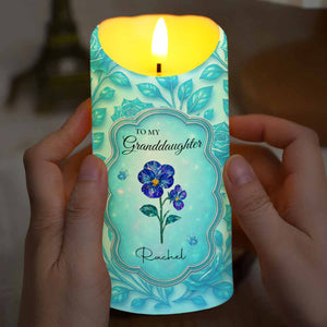 Once Upon A Time, Lovely Message From Grandma, Flowers - Personalized Custom LED Candle - GDT485_LECA