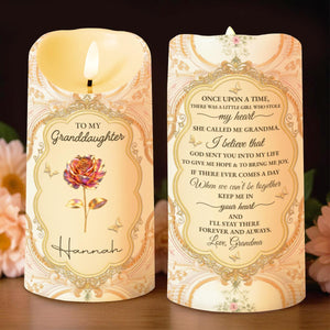 Once Upon A Time, Grandma and Granddaughter Love - Personalized Custom LED Candle - GDT487_LECA
