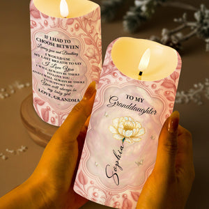 To My Granddaughter, Last Breath to Say I Love You - Personalized Custom LED Candle - GDT499_LECA