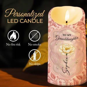 To My Granddaughter, Last Breath to Say I Love You - Personalized Custom LED Candle - GDT499_LECA
