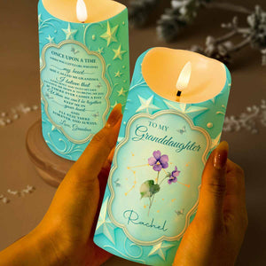 To My Granddaughter, Keep Me In Your Heart - Personalized Custom LED Candle - GDT502_LECA
