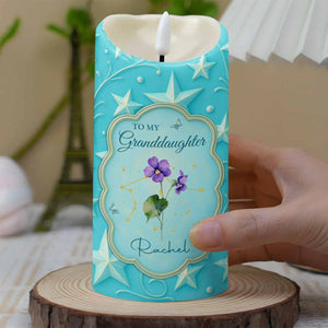 To My Granddaughter, Keep Me In Your Heart - Personalized Custom LED Candle - GDT502_LECA