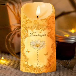 To My Granddaughter, Once Upon A Time, Love Grandma - Personalized Custom LED Candle - GDT504_LECA