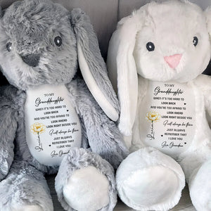 To My Granddaughter I Will Always Be Here With Rose - Personalized Stuffed Bunny - GDT506_BUN