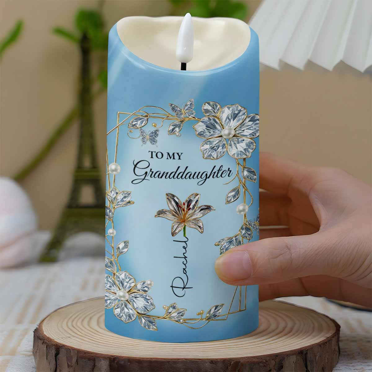 To My Granddaughter, Remember You Are Braver Than You Think - Personalized Custom LED Candle - GDT509_LECA