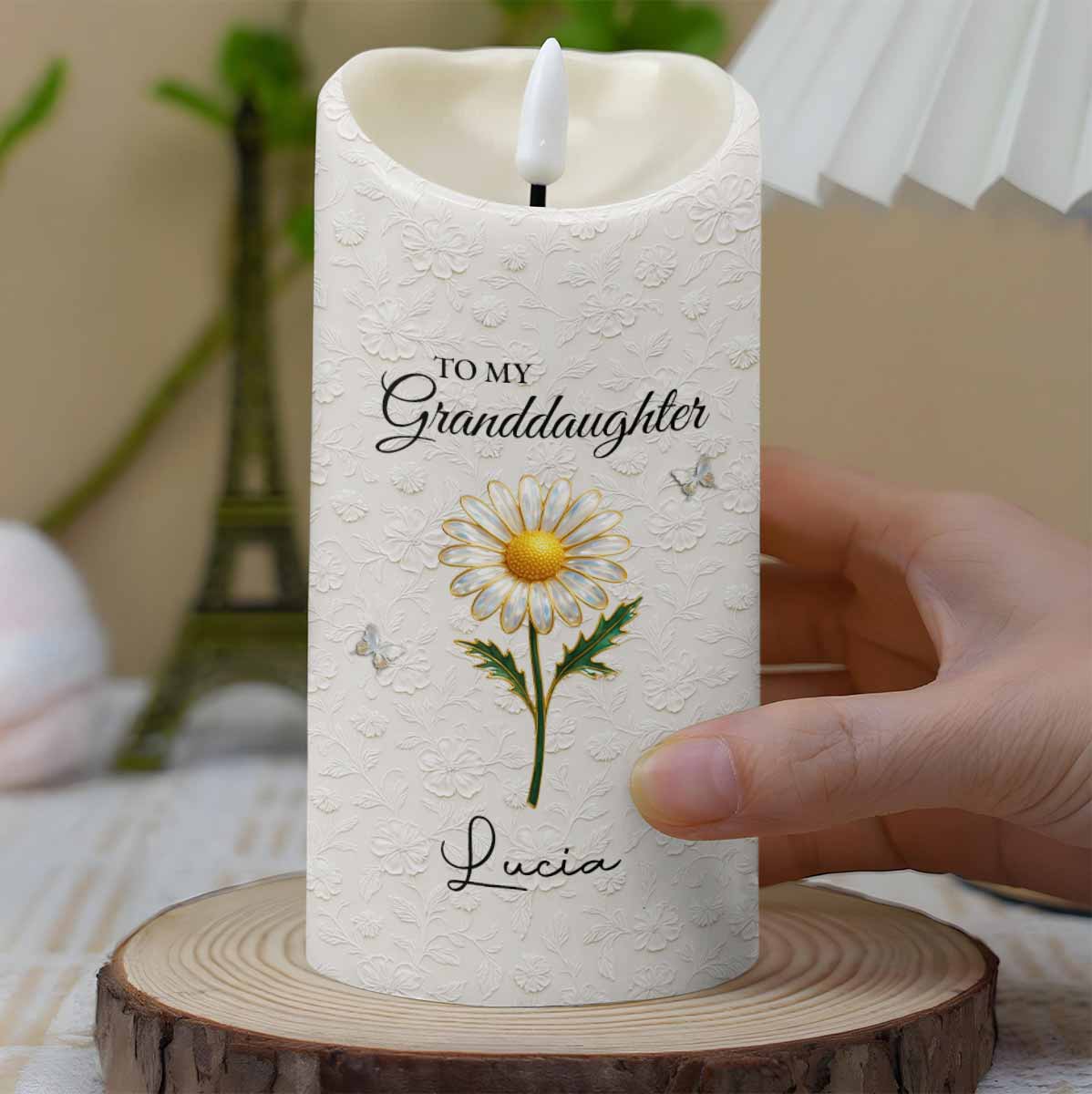 Once Upon A Time She Called Me Grandma, Daisy Design - Personalized Custom LED Candle - GDT550_LECA