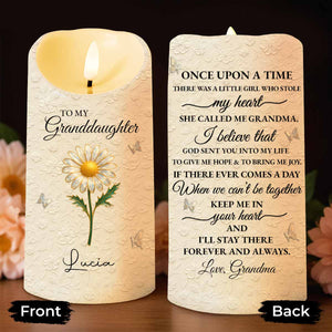 Once Upon A Time She Called Me Grandma, Daisy Design - Personalized Custom LED Candle - GDT550_LECA