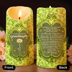 Someday When the Pages of My Life Ends, Ornate Framed Design - Personalized Custom LED Candle - GDT552_LECA