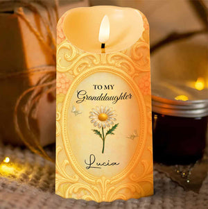 To My Granddaughter, Remember You Are Braver - Personalized Custom LED Candle - GDT554_LECA