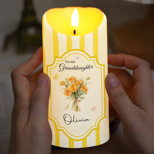 To My Granddaughter, Forever And Always - Personalized Custom LED Candle - GDT570_LECA