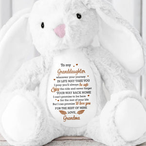 To My Granddaughter Love Promise Stuffed Bunny - Personalized Stuffed Bunny - GDT574_BUN