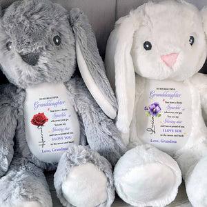 Leave A Little Sparkle Wherever You Go, Flowers Design - Personalized Stuffed Bunny - GDT594_BUN