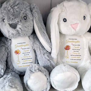 Leave A Little Sparkle Wherever You Go, Shining Star - Personalized Stuffed Bunny - GDT595_BUN