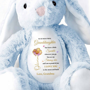 Leave A Little Sparkle Wherever You Go, Shining Star - Personalized Stuffed Bunny - GDT595_BUN