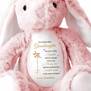 Leave A Little Sparkle Wherever You Go, Shining Star - Personalized Stuffed Bunny - GDT595_BUN
