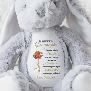 Leave A Little Sparkle Wherever You Go, Shining Star - Personalized Stuffed Bunny - GDT595_BUN