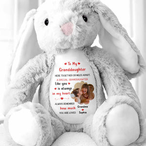 To My Granddaughter, A Special Granddaughter Like You - Personalized Stuffed Bunny - GDT603_BUN