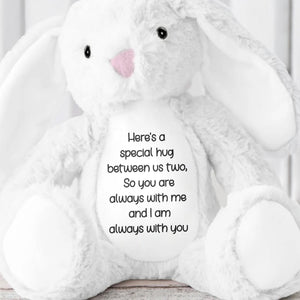 Special Hug Between Us Always With You Stuffed Bunny - Personalized Stuffed Bunny - GRK095_BUN