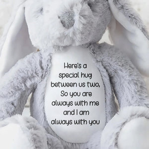 Special Hug Between Us Always With You Stuffed Bunny - Personalized Stuffed Bunny - GRK095_BUN