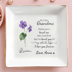 Love You Forever Grandma - Personalized Custom Jewelry Dish - GRM012_SCRD