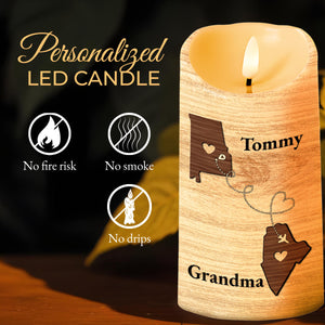 Hold Your Head High Braver And Stronger Reminder For Grandson - Personalized Custom LED Candle - GSN014_LECA