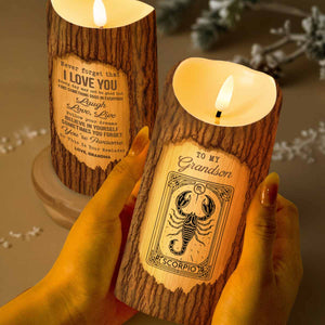 Never Forget I Love You, Inspirational Quotes LED Candle For Grandson - Personalized Custom LED Candle - GSN030_LECA