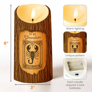 Never Forget I Love You, Inspirational Quotes LED Candle For Grandson - Personalized Custom LED Candle - GSN030_LECA
