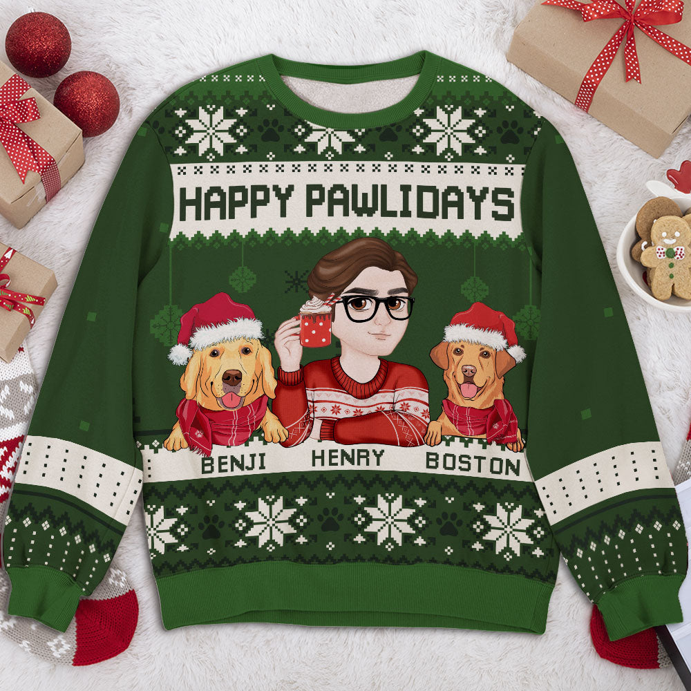 Pawlidays With Fur Baby - Personalized All-Over-Print Sweatshirt