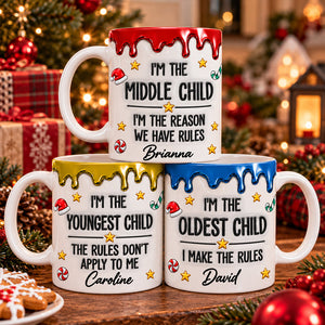 Different Ages Same Family Chaos - Personalized 3D Inflated Effect Mug