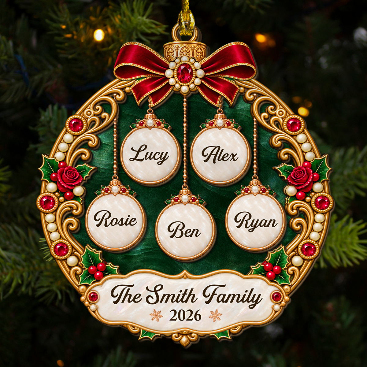 The Family wood ornament