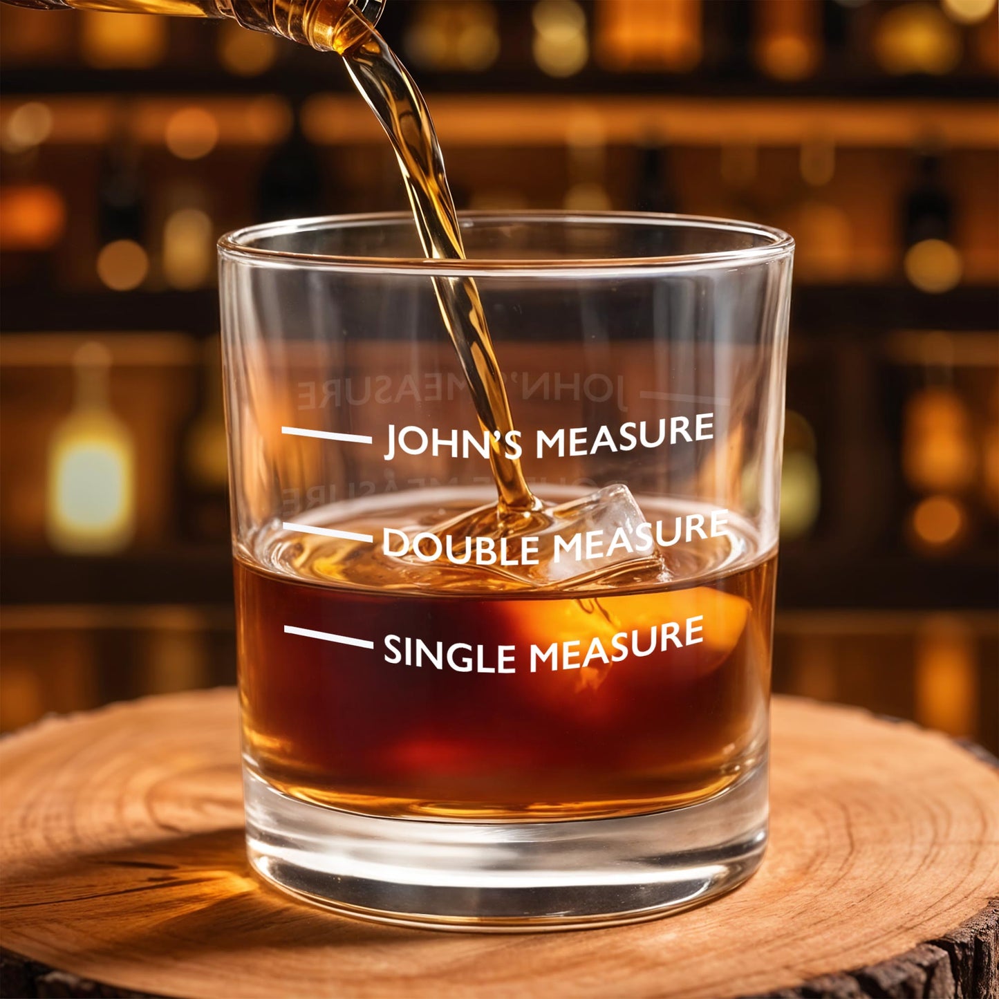 Single Measure, Double Measure, Enjoy Your Drink - Personalized Custom Whiskey Glass - HIM002_RWG