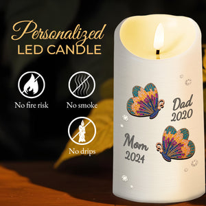 My Soul Knows You Are At Peace Butterflies LED Candle - Personalized Custom LED Candle - HME128_LECA