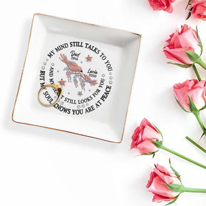 Comforting Memories Of Loved Ones With Lizard And Flowers - Personalized Custom Jewelry Dish - HME130_SCRD