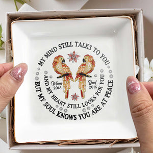 My Mind Still Talks to You Parrots and Flowers - Personalized Custom Jewelry Dish - HME132_SCRD
