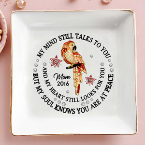 My Mind Still Talks to You Parrots and Flowers - Personalized Custom Jewelry Dish - HME132_SCRD