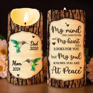 Soul At Peace Memorial LED Candle With Hummingbird Design - Personalized Custom LED Candle - HME141_LECA