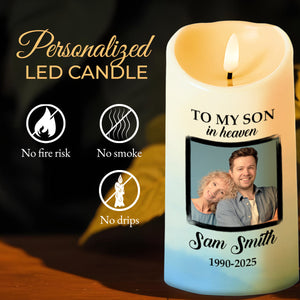 Death Leaves a Heartache, Love Leaves a Memory LED Candle - Personalized Custom LED Candle - HME156_LECA