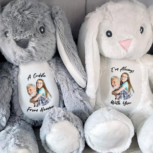 A Cuddle From Heaven, Stuffed Bunny - Personalized Stuffed Bunny - HME175_BUN