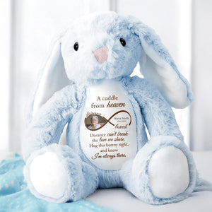 A Cuddle From Heaven, Distance Can't Break The Love We Share, Stuffed Bunny - Personalized Stuffed Bunny - HME184_BUN