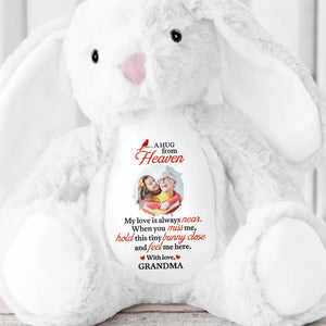 A Hug from Heaven, My Love Is Always Near, Bunny - Personalized Stuffed Bunny - HME210_BUN