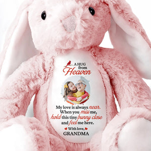 A Hug from Heaven, My Love Is Always Near, Bunny - Personalized Stuffed Bunny - HME210_BUN