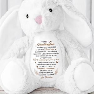 Special Little Hug Is My Gift To You, With Hearts - Personalized Stuffed Bunny - HME246_BUN