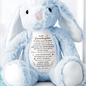 Special Little Hug Is My Gift To You, With Hearts - Personalized Stuffed Bunny - HME246_BUN