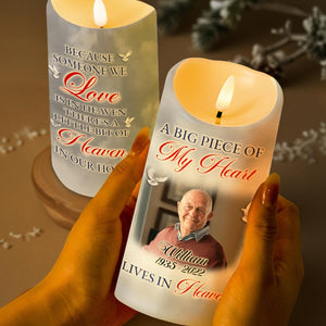 Because Someone We Love, Heaven in Our Home, Butterflies - Personalized Custom LED Candle - HME270_LECA