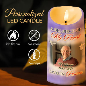 Because Someone We Love, Heaven in Our Home, Butterflies - Personalized Custom LED Candle - HME270_LECA