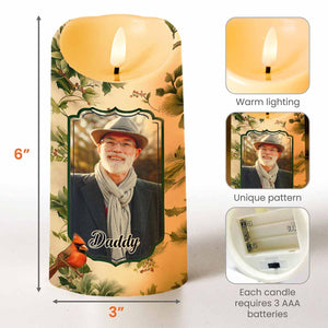The Moment Your Heart Stopped, Bird And Leaves Design - Personalized Custom LED Candle - HME342_LECA